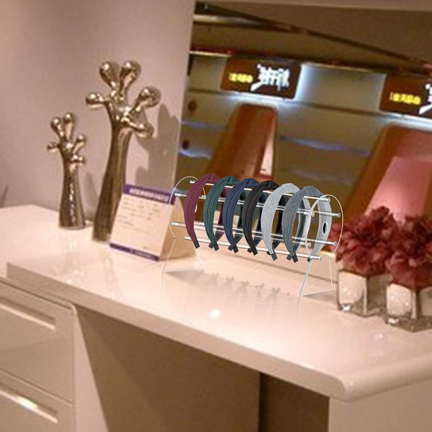 Headband Holder,Hairband Display Stand, Clear Jewelry Organizer for Girl Women Gifts, The Perfect Headband Display Organizer