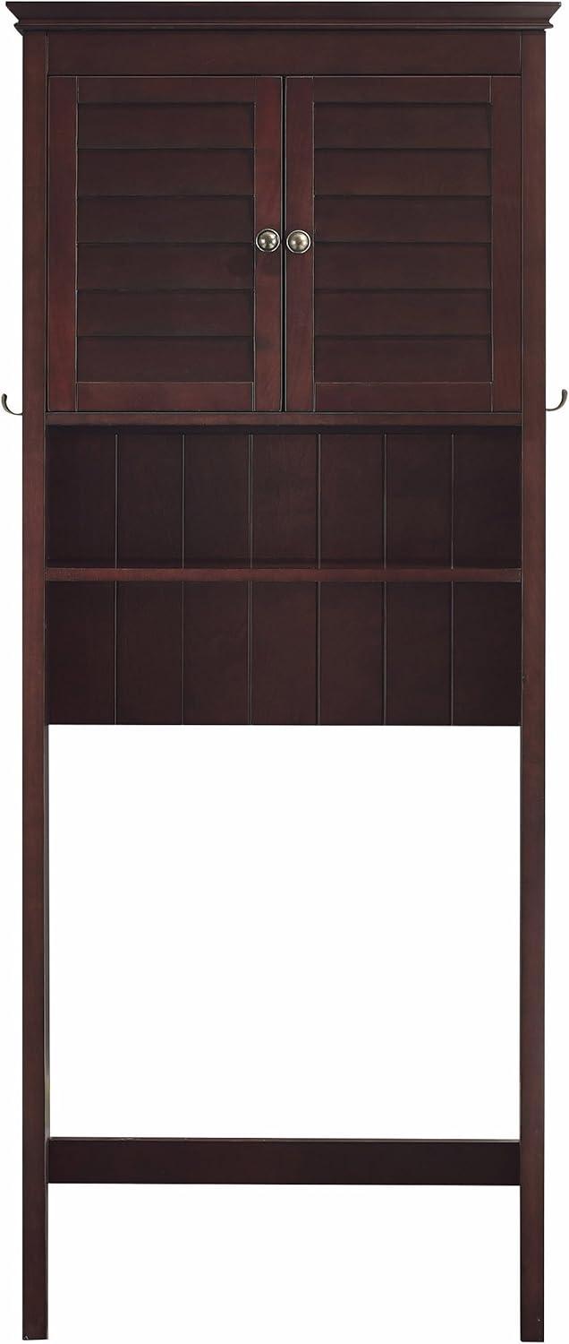 Espresso Lydia Over-the-Toilet Louvered Space Saver Cabinet