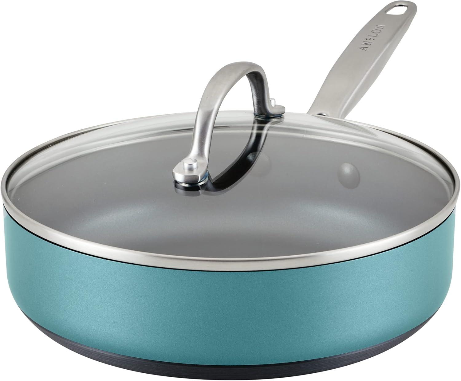 Anolon Achieve Hard Anodized Nonstick Saute Pan with Lid - 3 Quart