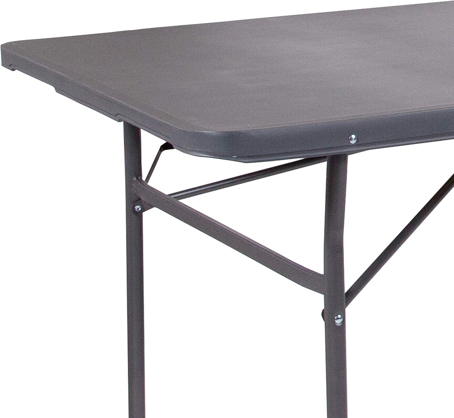 Flash Furniture 6-Foot Bi-Fold Plastic Banquet and Event Folding Table with Carrying Handle