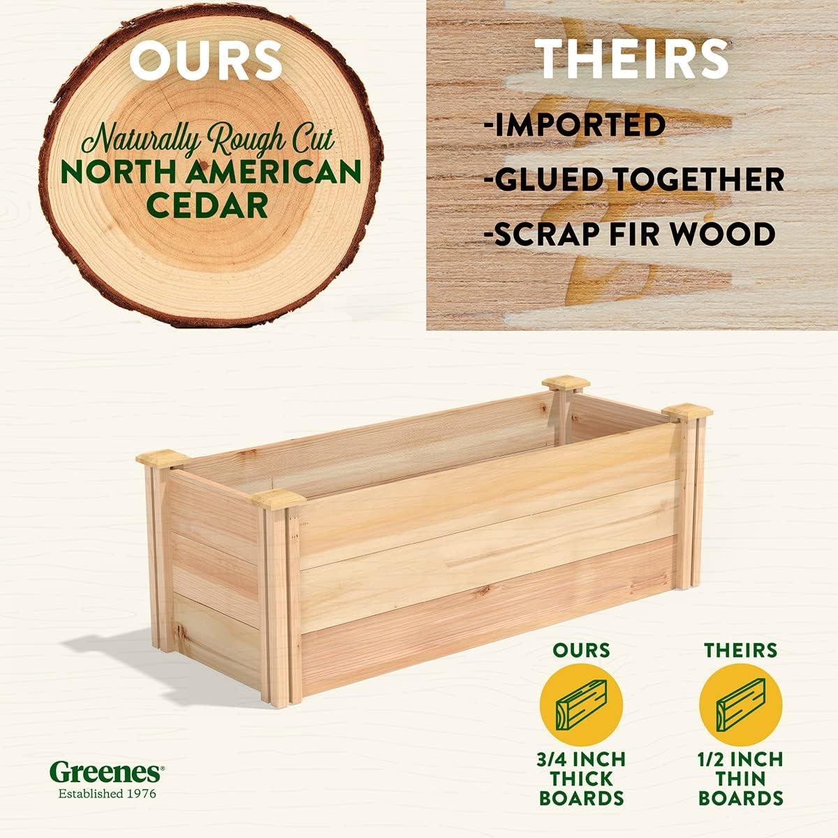 Premium Cedar Raised Garden Bed for Outdoor Use