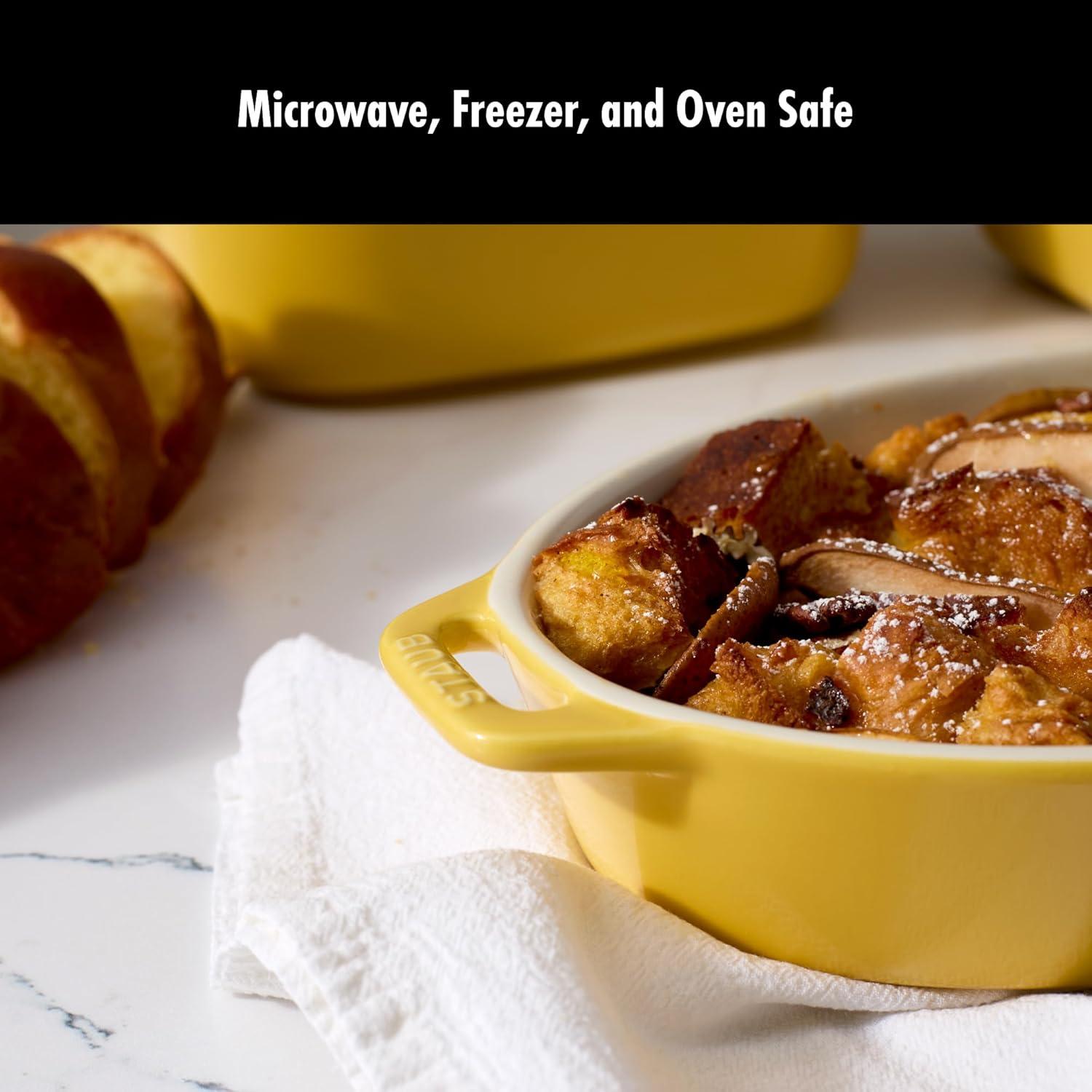 Staub Staub Ceramic 4-Pc Baking Pans Set, Casserole Dish With Lid, Brownie Pan,