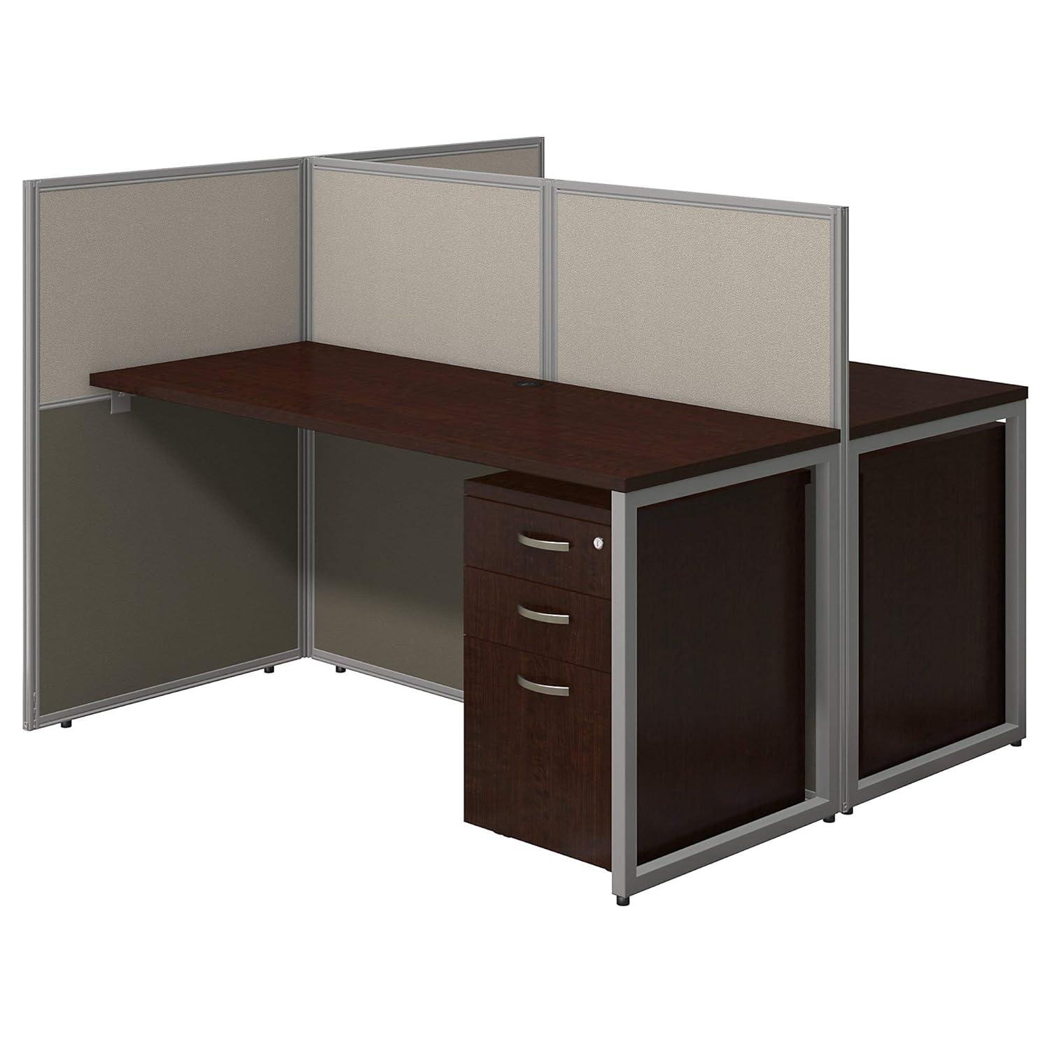 Easy Office Rectangle 2 Person Benching Workstation with Cable Management