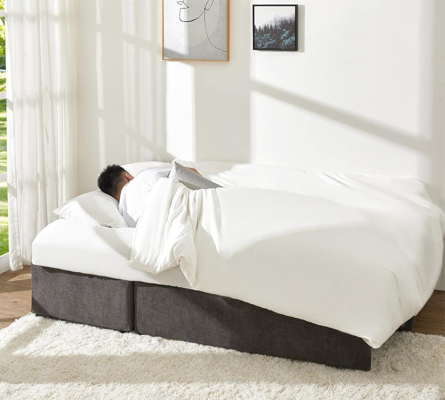 VANACC Sofa Bed, Sleeper Sofa with Storage Chaise-2 in 1 Pull Out Couch Bed for Living Room, Sectional Couch with Pull Out Bed Gray