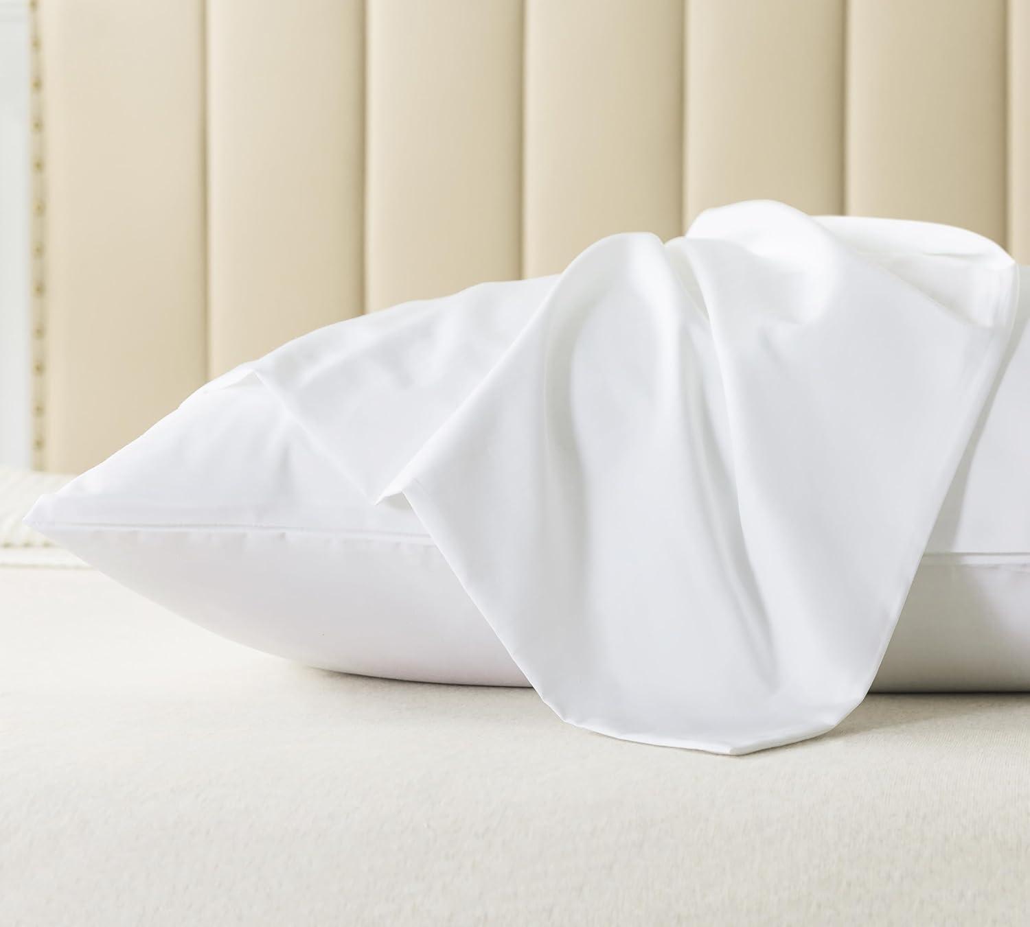 Queen Size Pillow Cases Set of 2 - White Queen Pillowcase 2 Pack with Envelope Closure, Soft Brushed Microfiber Bed Pillow Case Cover, 20x30 inches White Queen (20" x 30")