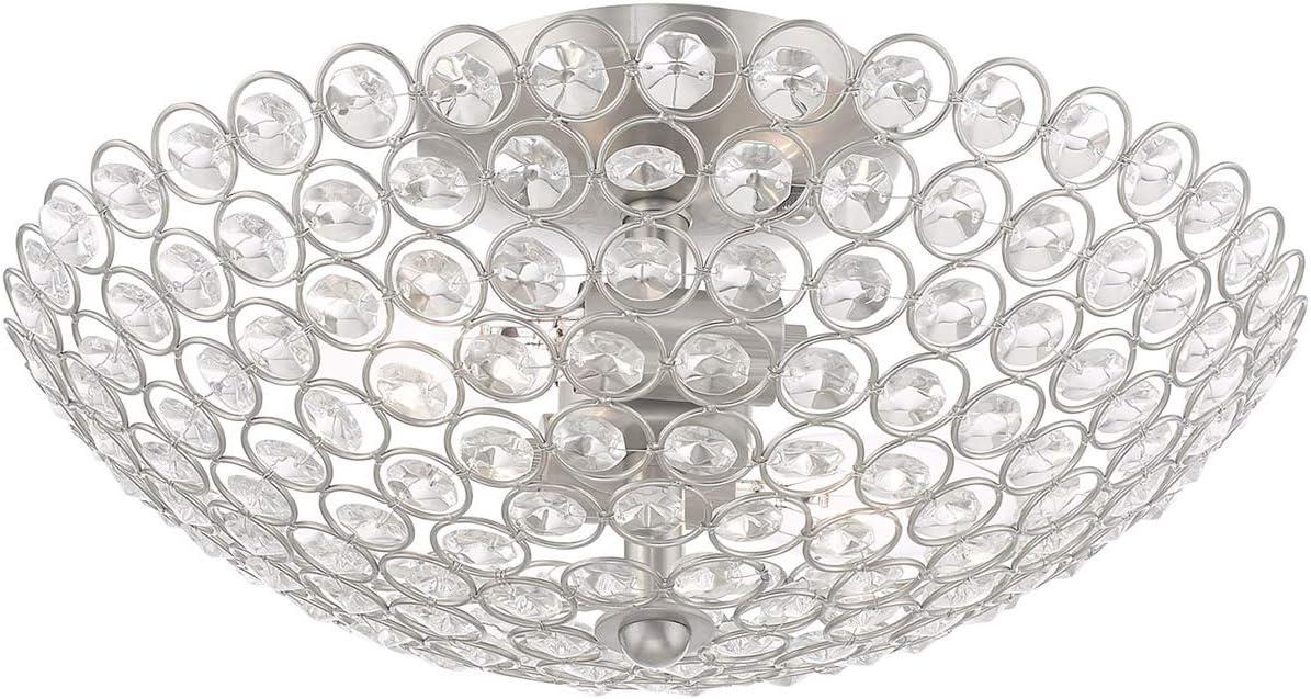 Livex Lighting Cassandra 2 - Light Semi-Flush Mount in  Brushed Nickel