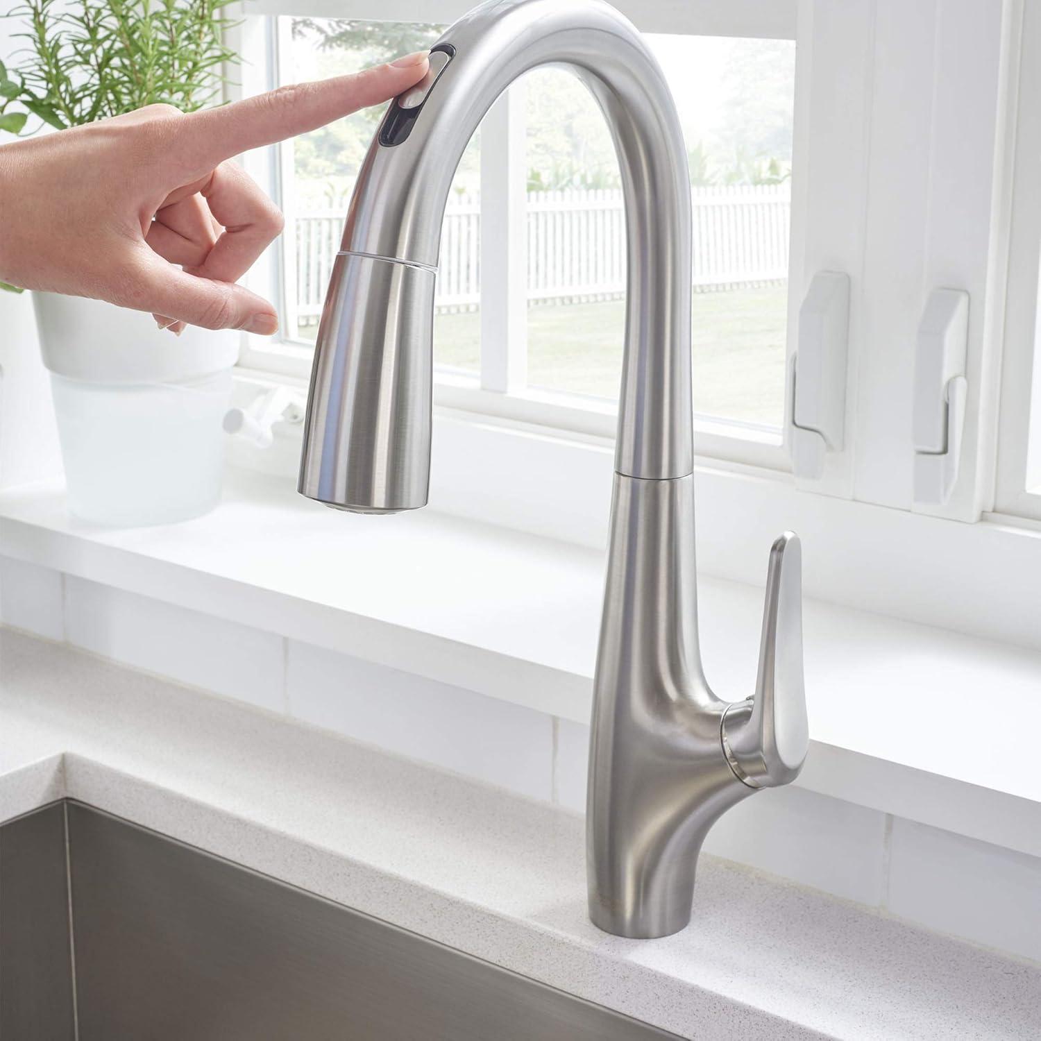 American Standard Avery Selectronic Single-Handle Pull-Down Sprayer Kitchen Faucet in Stainless Steel