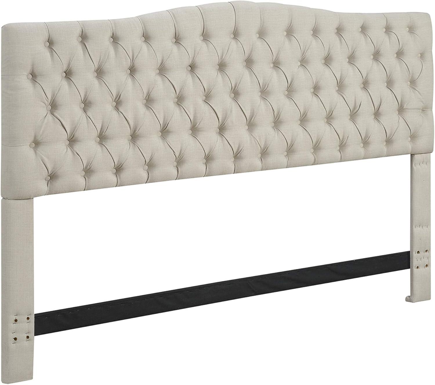 Elle Decor Elle Decor Celeste Tufted Upholstered Padded Headboard with Contemporary Button Tufting