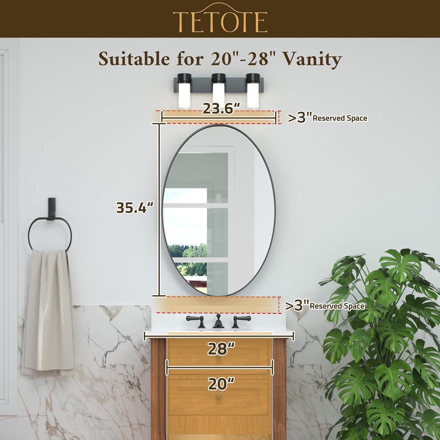 Brightify Gold Oval Mirror for Bathroom 24x36 Inch, Oval Vanity Mirror Gold Metal Frame, Modern Wall Mirror for Bedroom Living Room Farmhouse Fireplace Entryway, Hangs Horizontal or Vertical