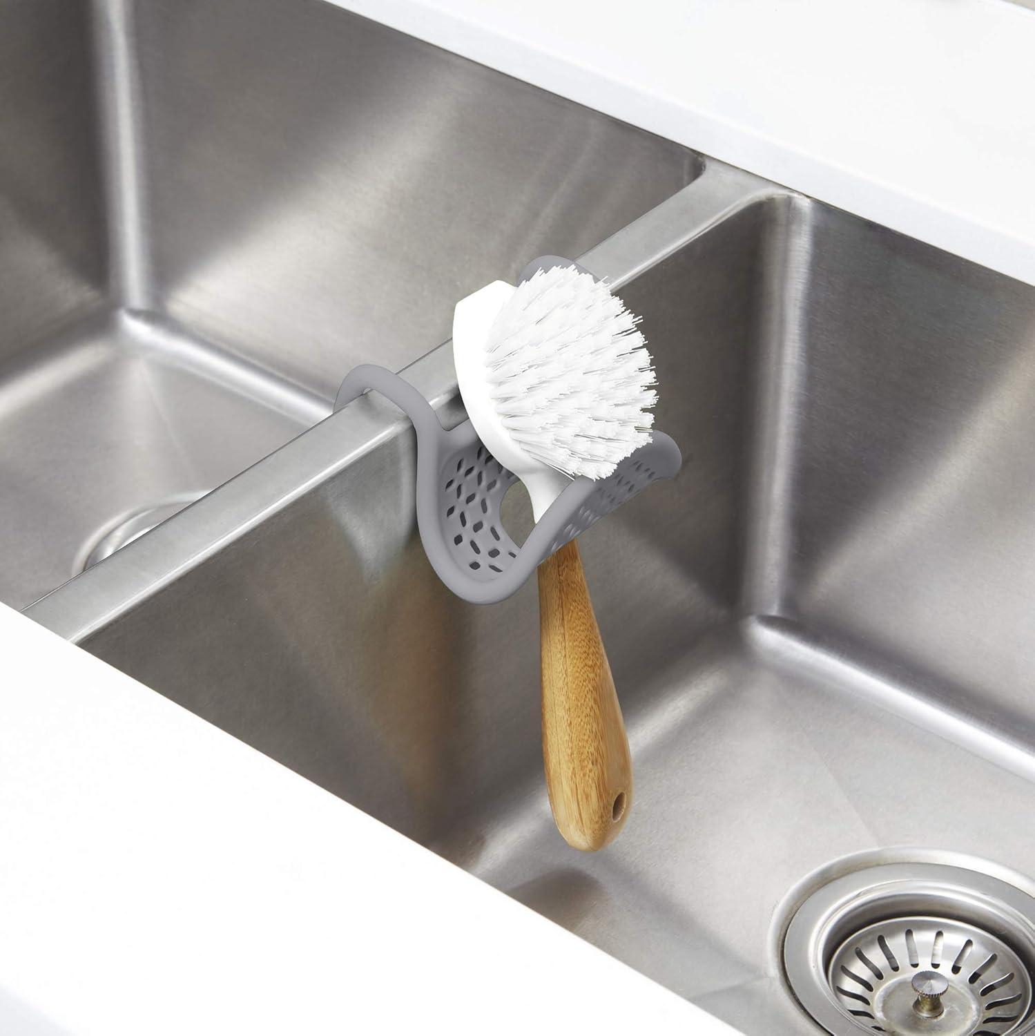 UMBRA Sling Kitchen Sink Accessory, Single-Sided Sponge Holder, Charcoal