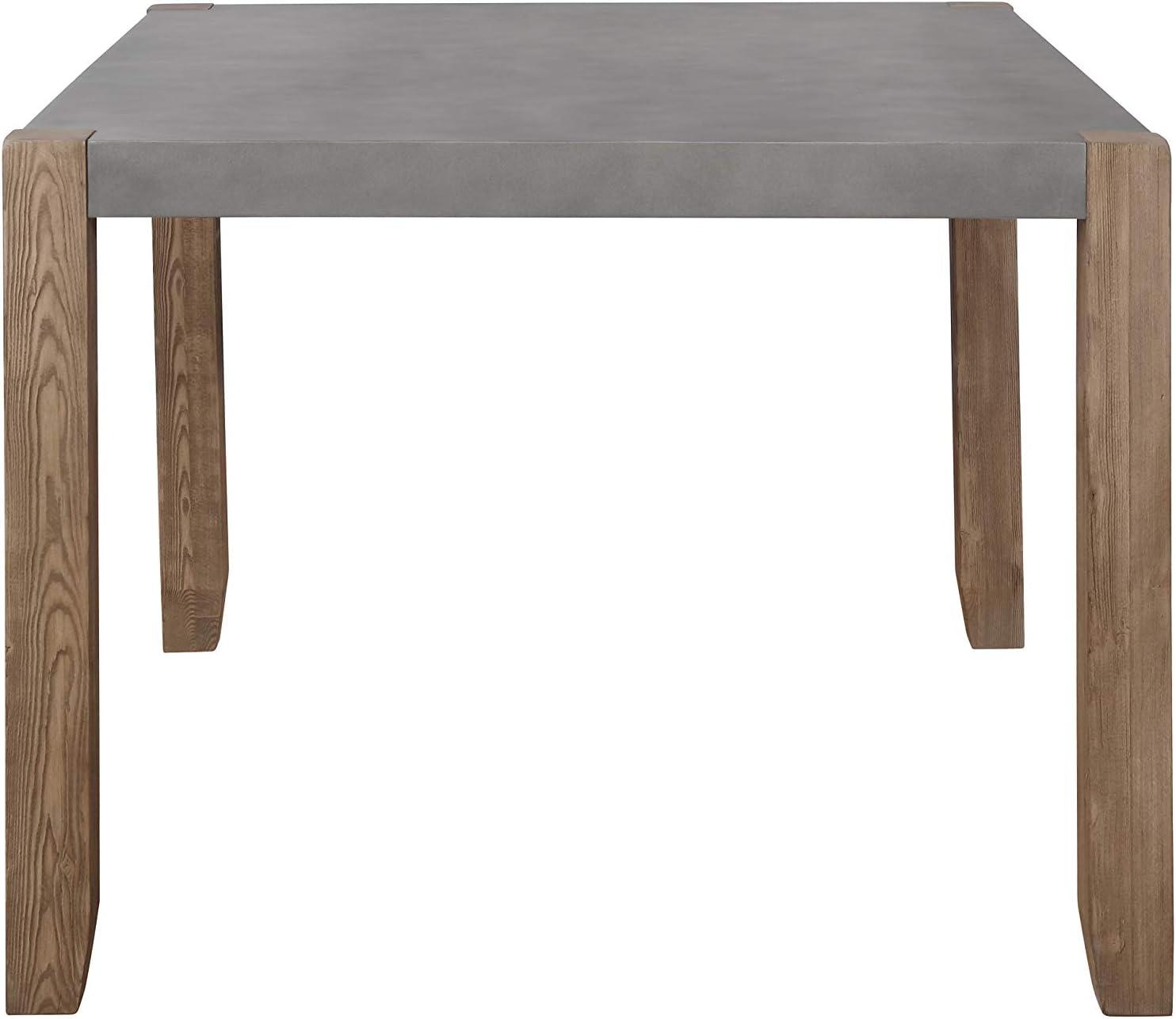 Loft-Style 30" Reclaimed Wood and Faux Concrete Dining Table