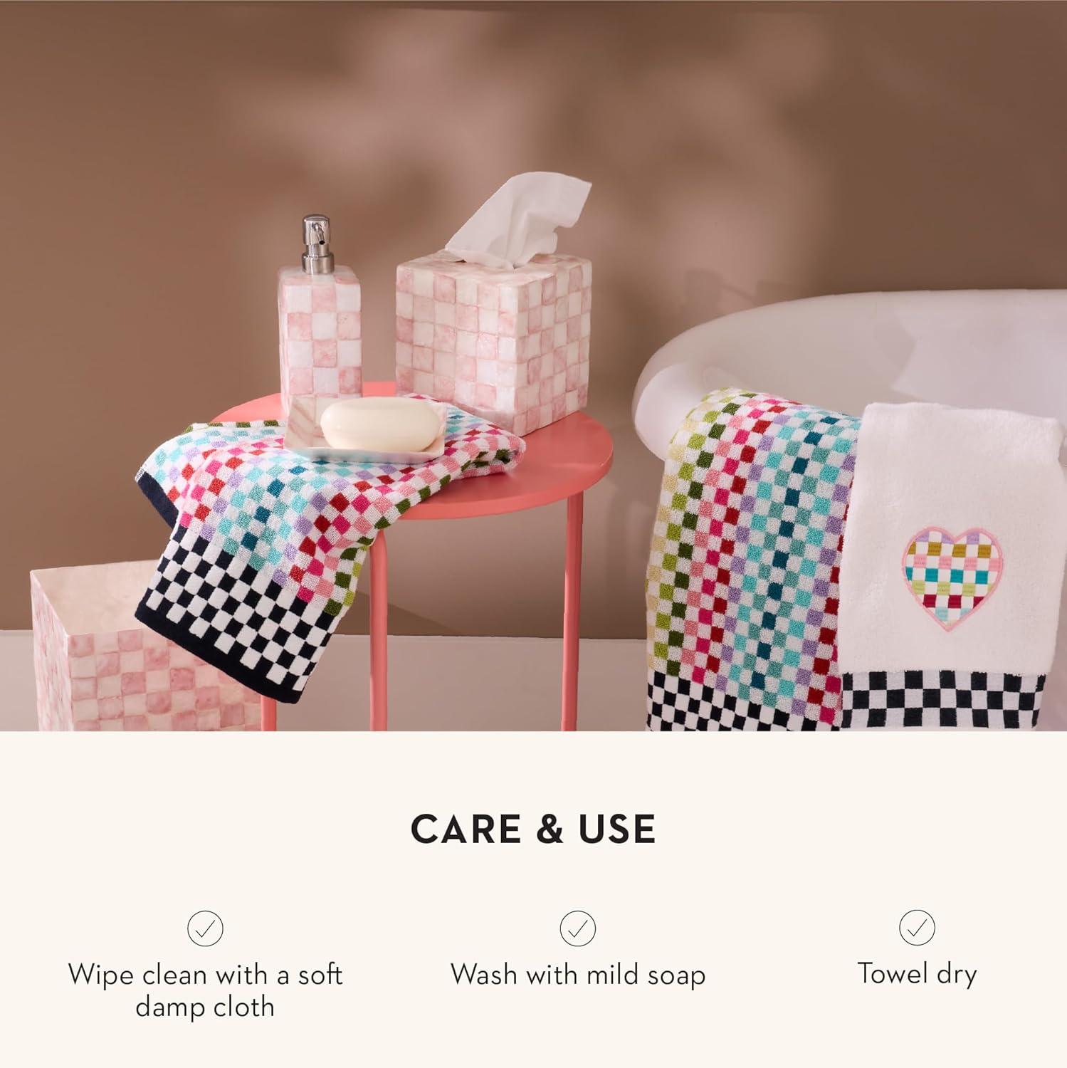 Black and White Capiz Square Tissue Box Cover