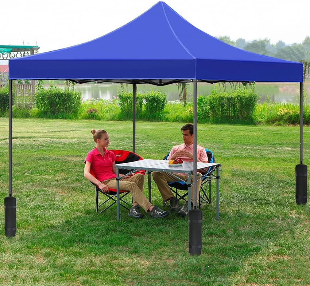 Blue 10x10 Waterproof Pop-Up Canopy Tent with Sand Bags