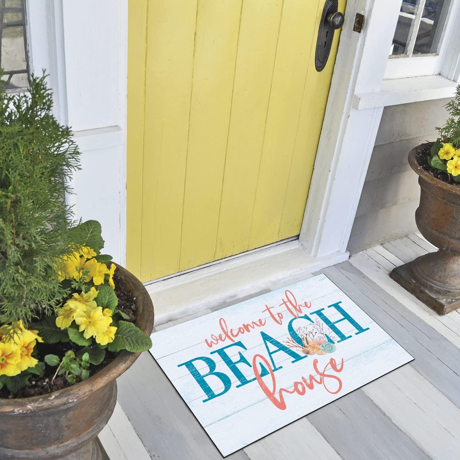CounterArt Beach House Welcome Indoor/Outdoor Entryway Floor Mat