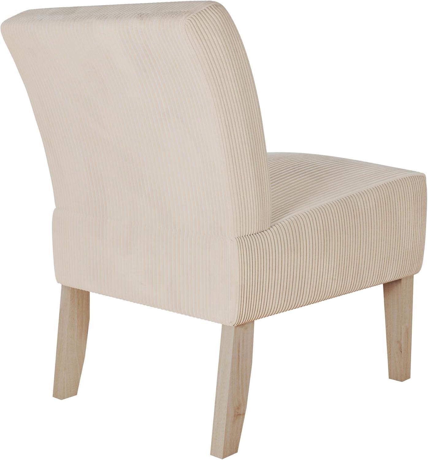 DHP Hazen Armless Upholstered Accent Chair, Ivory Corduroy