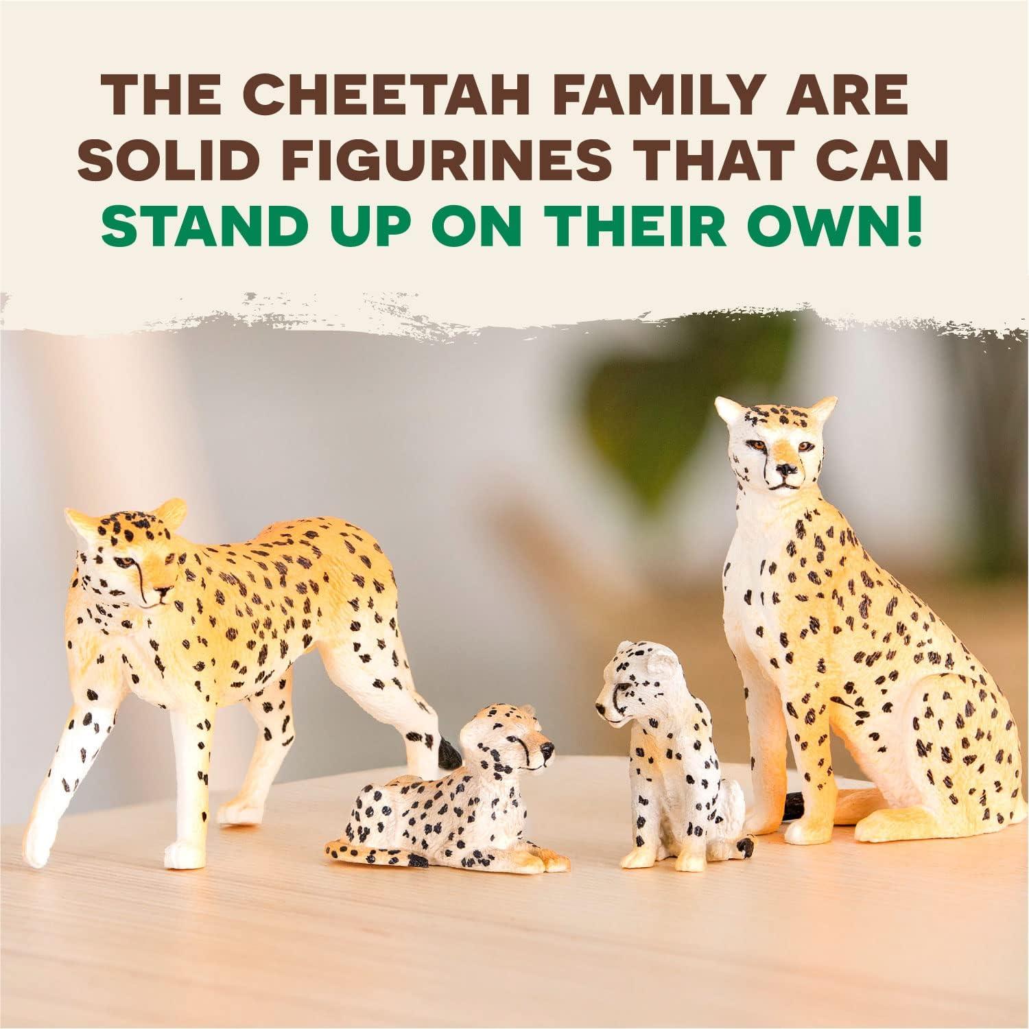 Terra by Battat Cheetah Family Action Figure Set, 4 Pieces