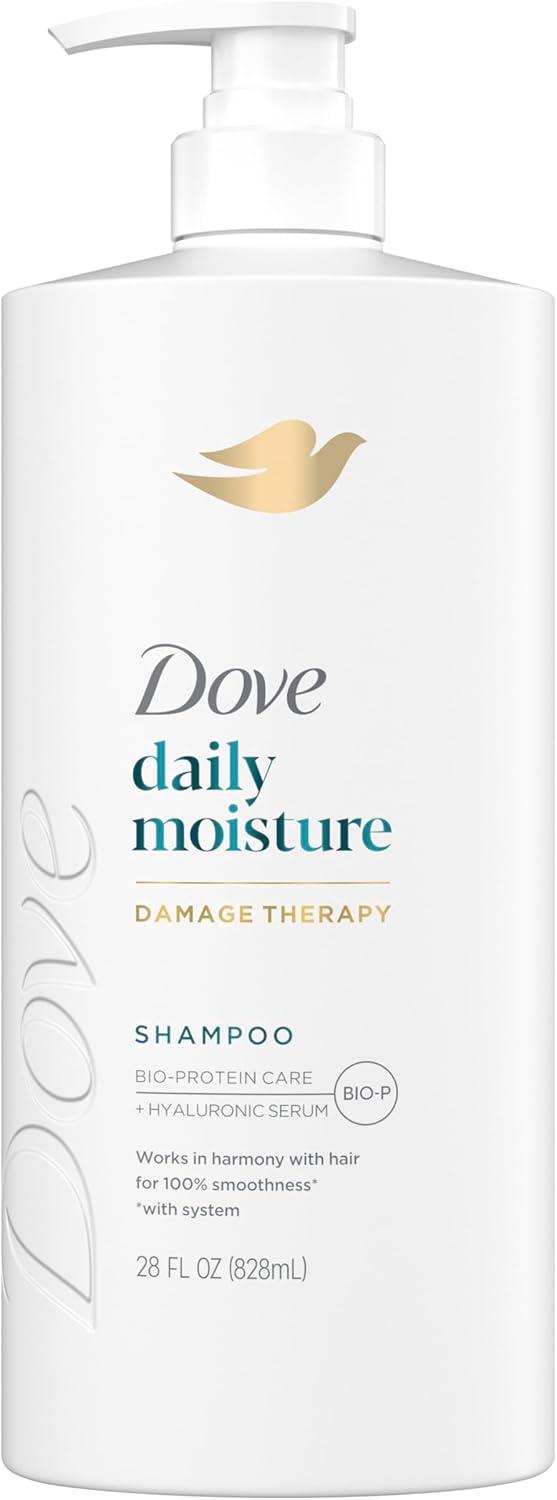 Dove Beauty Daily Moisture Hair Shampoo Pump with Hyaluronic Serum & Bio-Protein Care - 28 fl oz