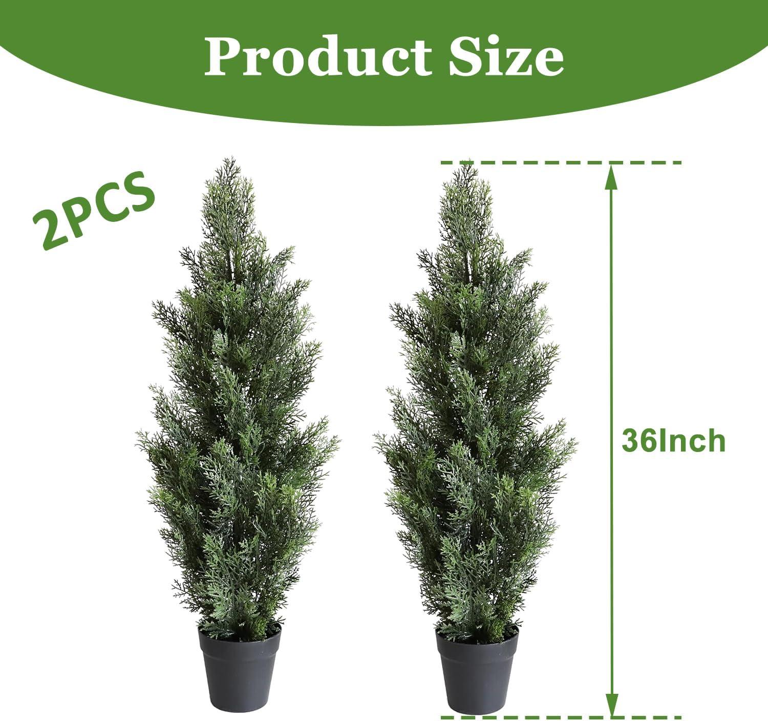 DR.Plazen 2 Pack 33 Leaves  Lifelike Artificial Boston Fern Plants, Premium Faux Greenery for Home Office Porch Decor, Hanging or Pot Display, Indoor/Outdoor Use (Pot Not Included)​
