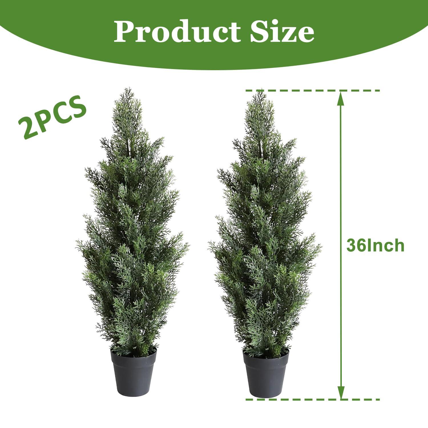 DR.Plazen 2 Pack 33 Leaves  Lifelike Artificial Boston Fern Plants, Premium Faux Greenery for Home Office Porch Decor, Hanging or Pot Display, Indoor/Outdoor Use (Pot Not Included)​
