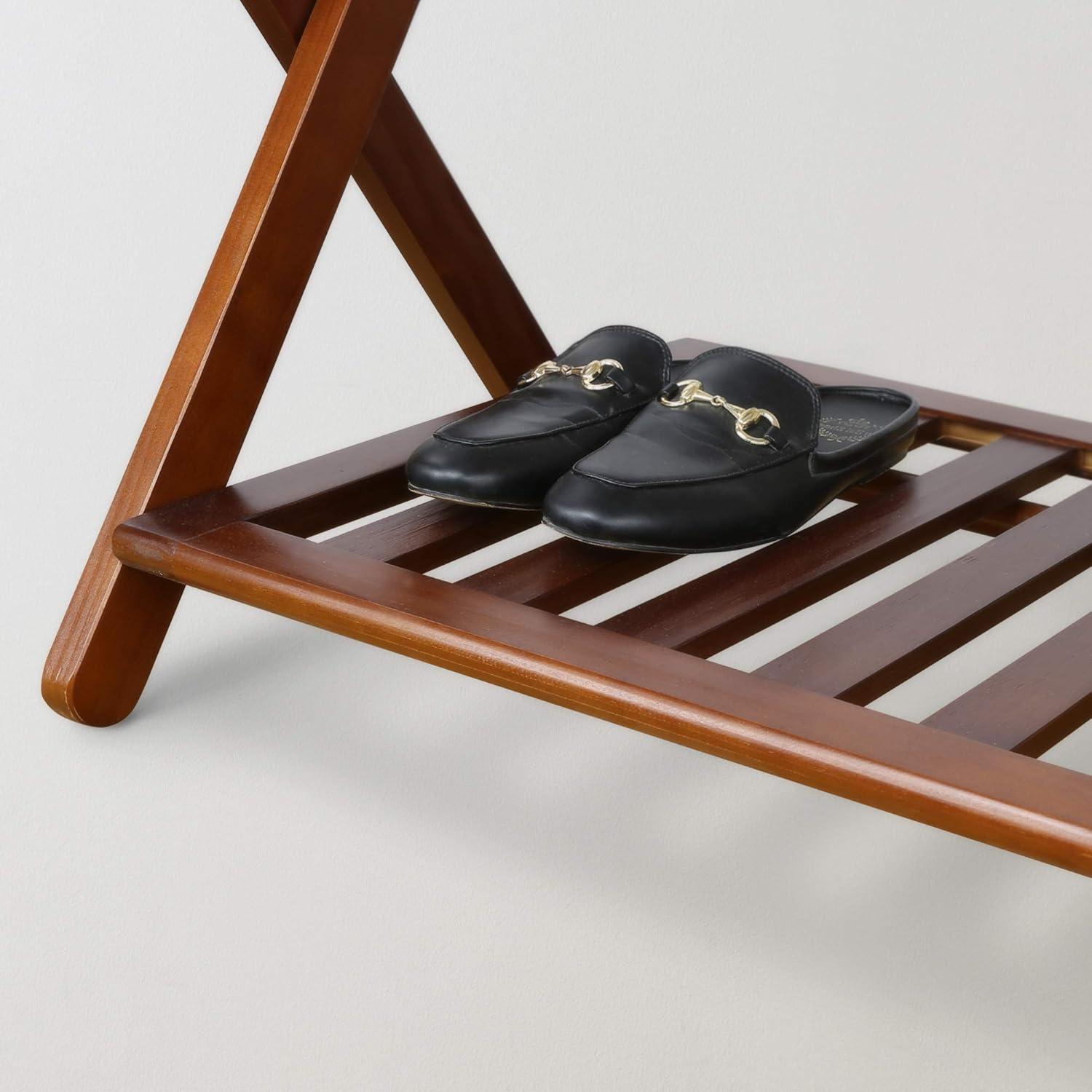 WRIWON Luggage Rack, 26.75" Wide with Shelf