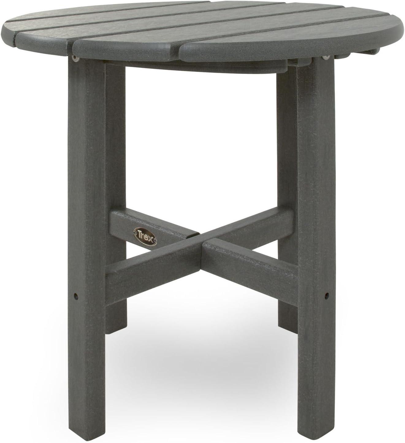 Cape Cod Round 18" Gray Recycled Plastic Side Table