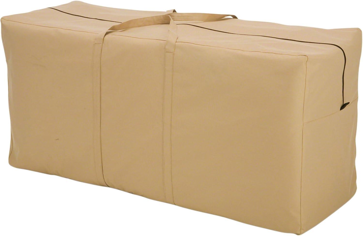 Beige Water-Resistant Patio Cushion Storage Bag