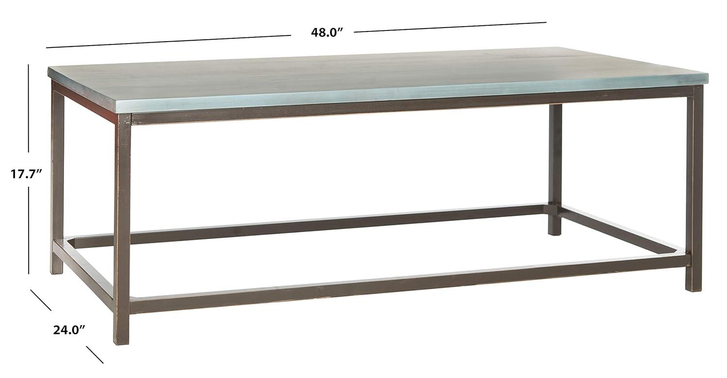 Alec Coffee Table - Barn Blue - Safavieh