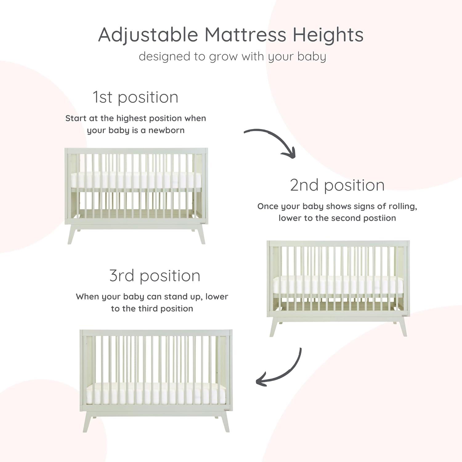 dadada Sage Soho 3-in-1 Convertible Crib to Toddler Bed Furniture