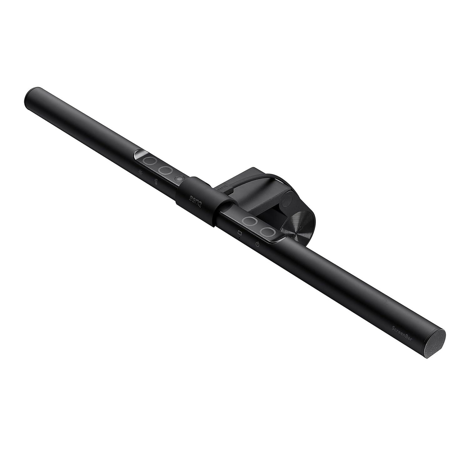 BenQ ScreenBar e-Reading LED Task Lamp with Auto-Dimming and Hue Adjustment Features, Matte Black USB Powered Office Lamp (ScreenBar_Black)