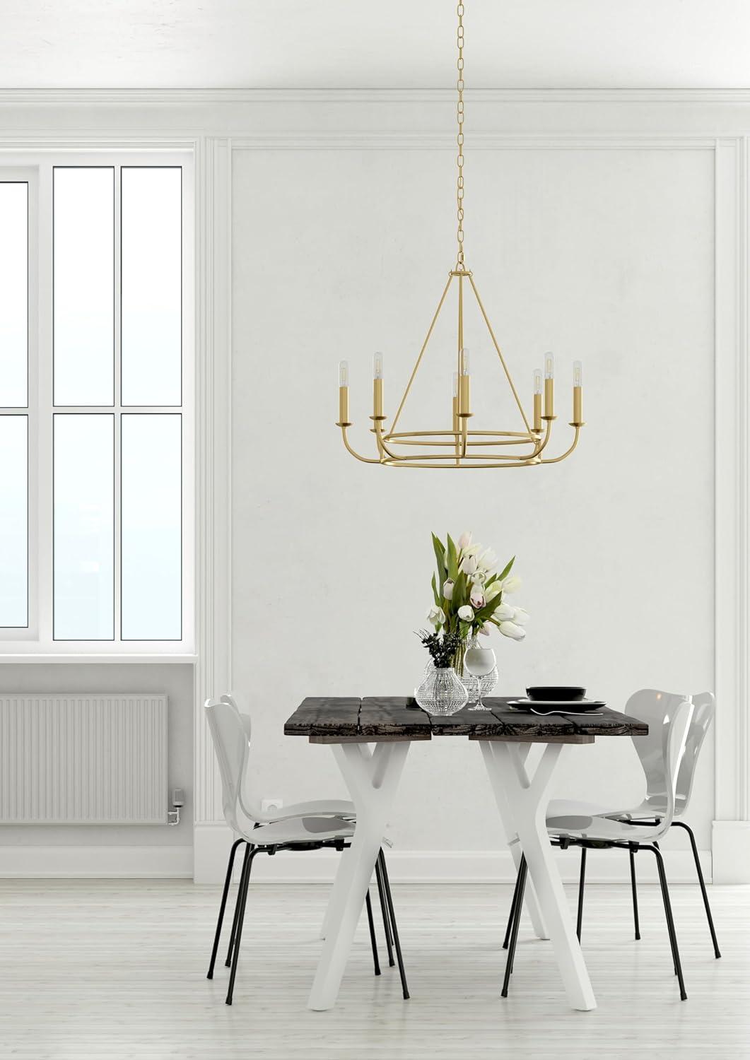 8 Light Chandelier-Aged Brass Finish    -Traditional Installation Crystorama Lighting Bai-A2108-Ag