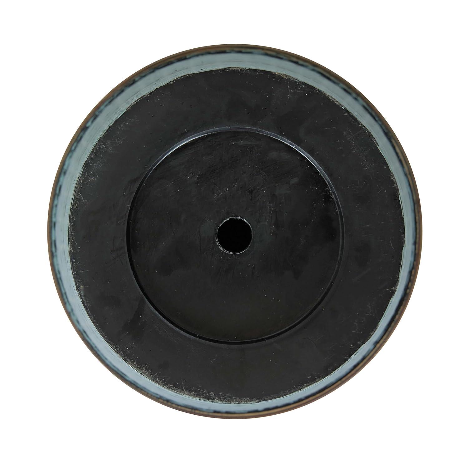 Alpine Corporation Large Woven Style Indoor Outdoor Planter with Drainage Hole Gray/Tan 12"x12"x12"