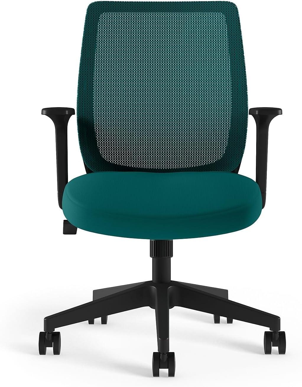 Union & Scale Essentials Ergonomic Fabric Swivel Task Chair Teal (UN60410) UN60410V