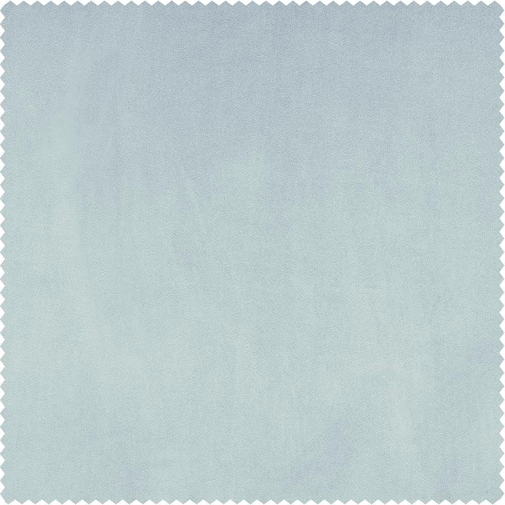 Half Price Drapes Aquarius Blue Heritage Plush Velvet Room Darkening Curtains (1 Panel), 50W X 108L