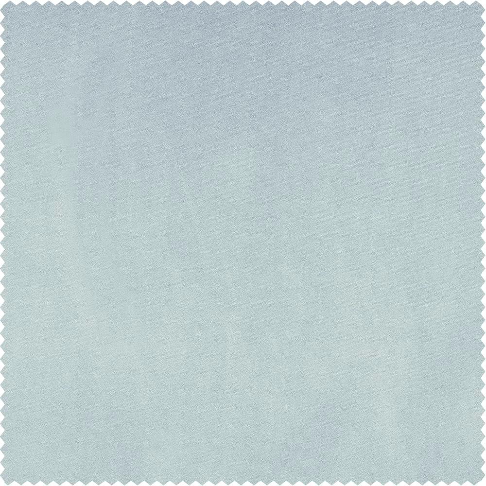 Half Price Drapes Aquarius Blue Heritage Plush Velvet Room Darkening Curtains (1 Panel), 50W X 108L