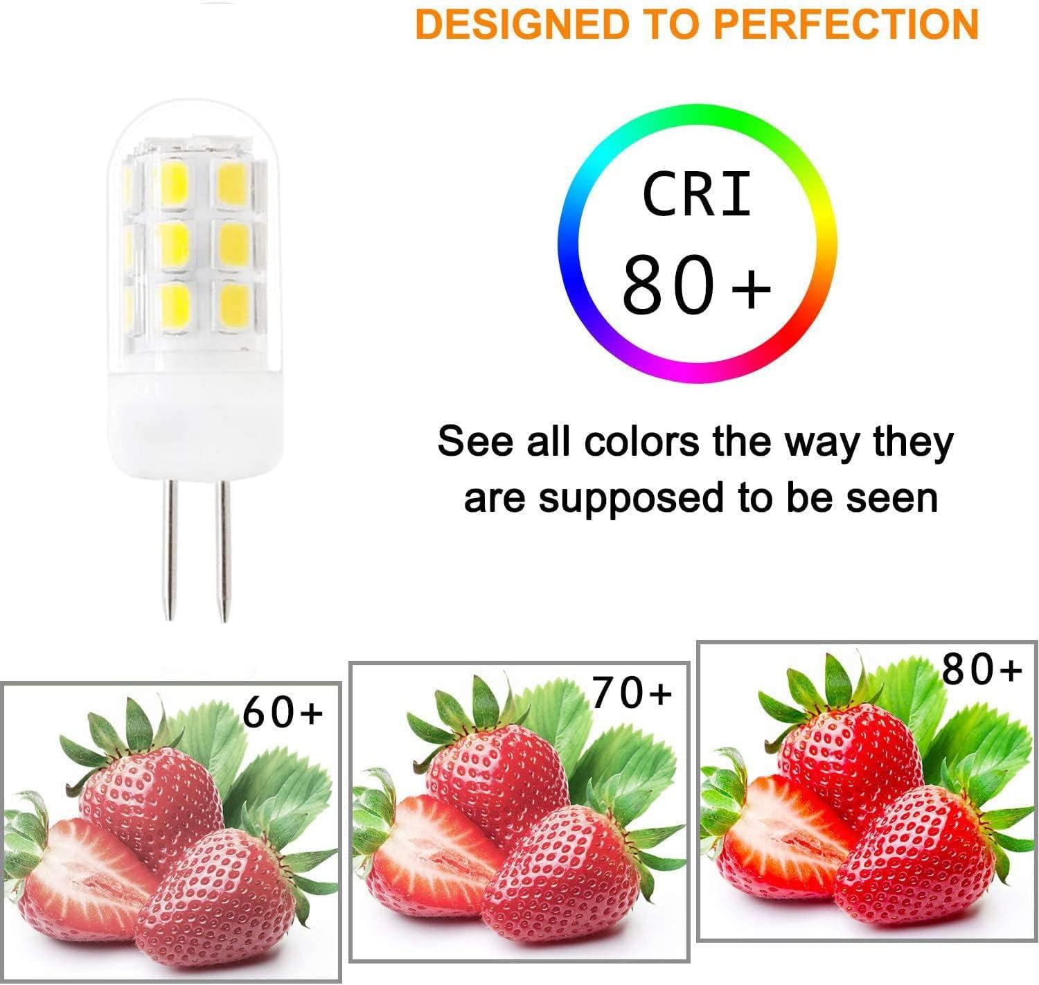 G4 LED Bulb 120V Bi-Pin Base, 3W Soft Warm White 3000K, Replaces 30W-35W Halogen for Under Cabinet, Ceiling, Wall, and Puck Lights