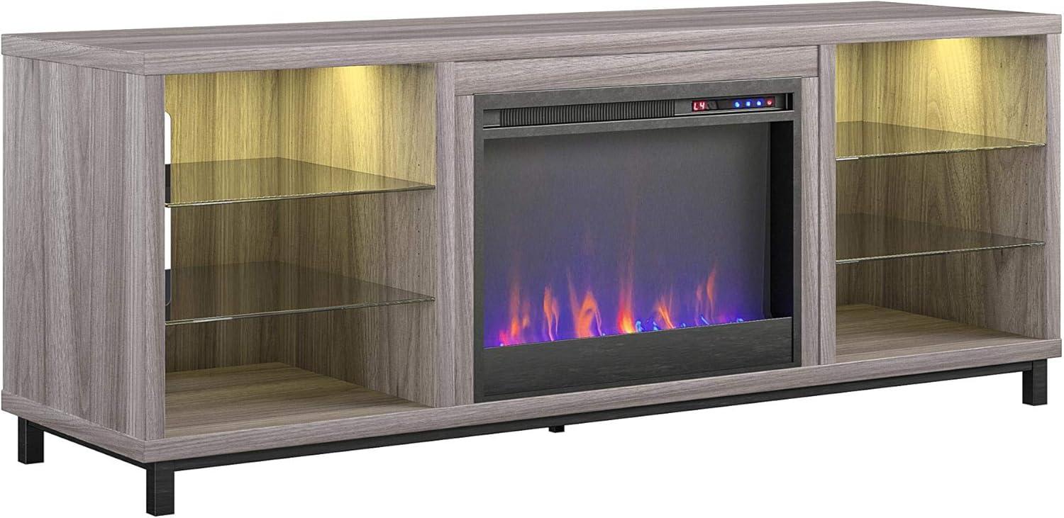 Ameriwood Home Lumina Deluxe Fireplace TV Stand for TVs up to 70"