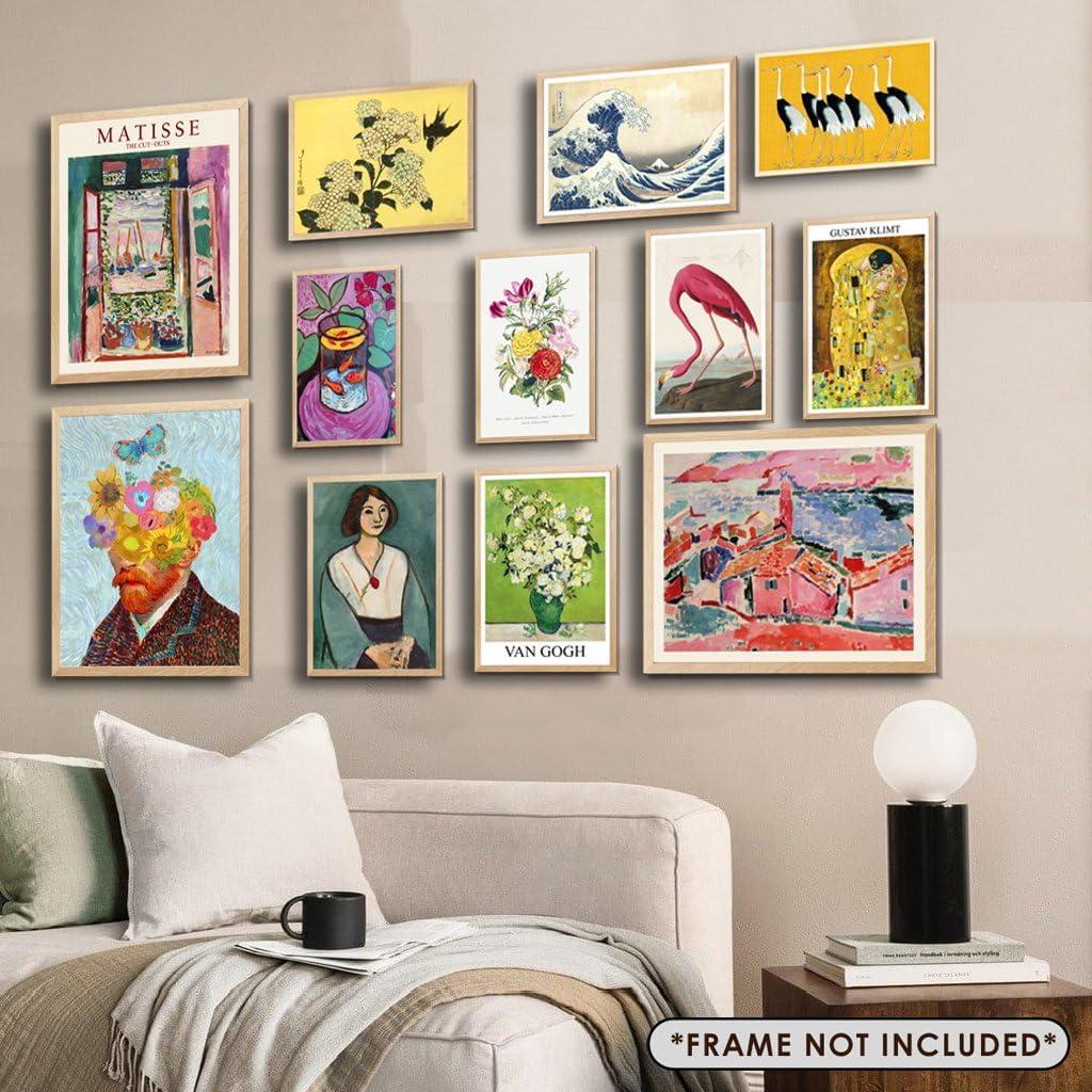 Colorful Boho Eclectic Wall Art Prints Set