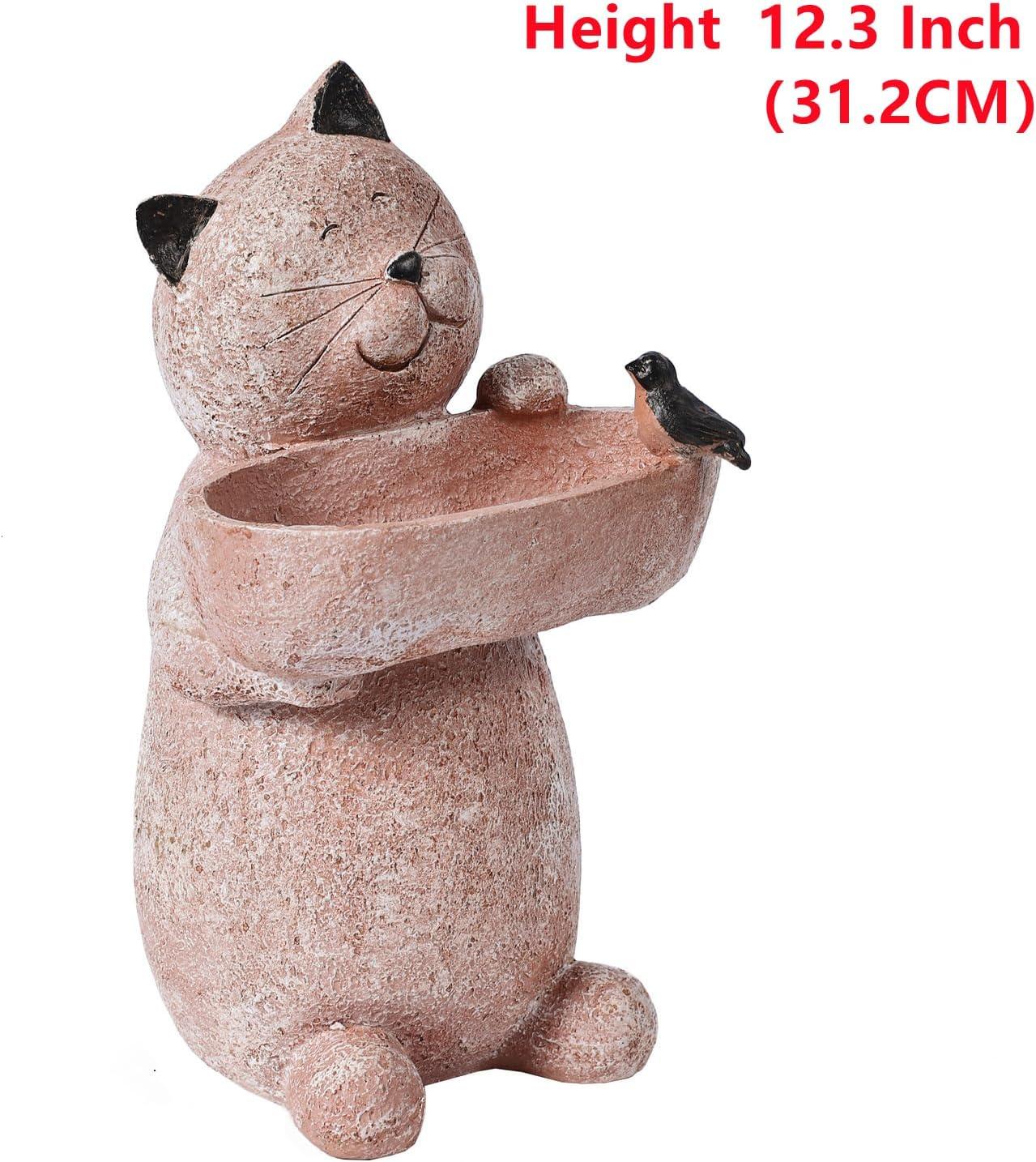 Trinx Cat Garden Statue Outdoor Decor Sculptures 12.3 Inch Height Figurine Gardening Lawn Ornament Gifts