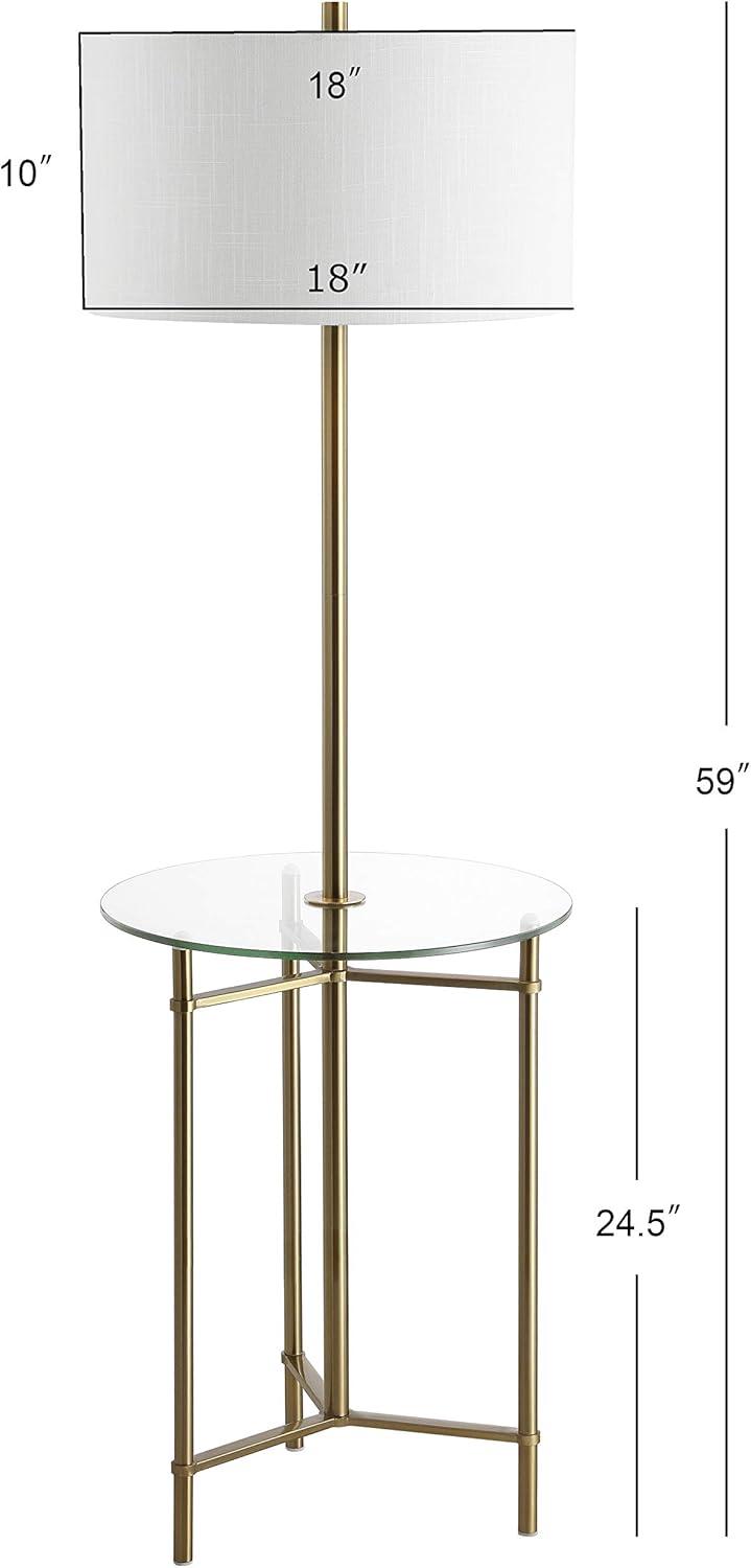 Jonathan Y Lighting Jyl3059 Charles 1 Light 59" Tall Led Dual Function Floor Lamp - Brass