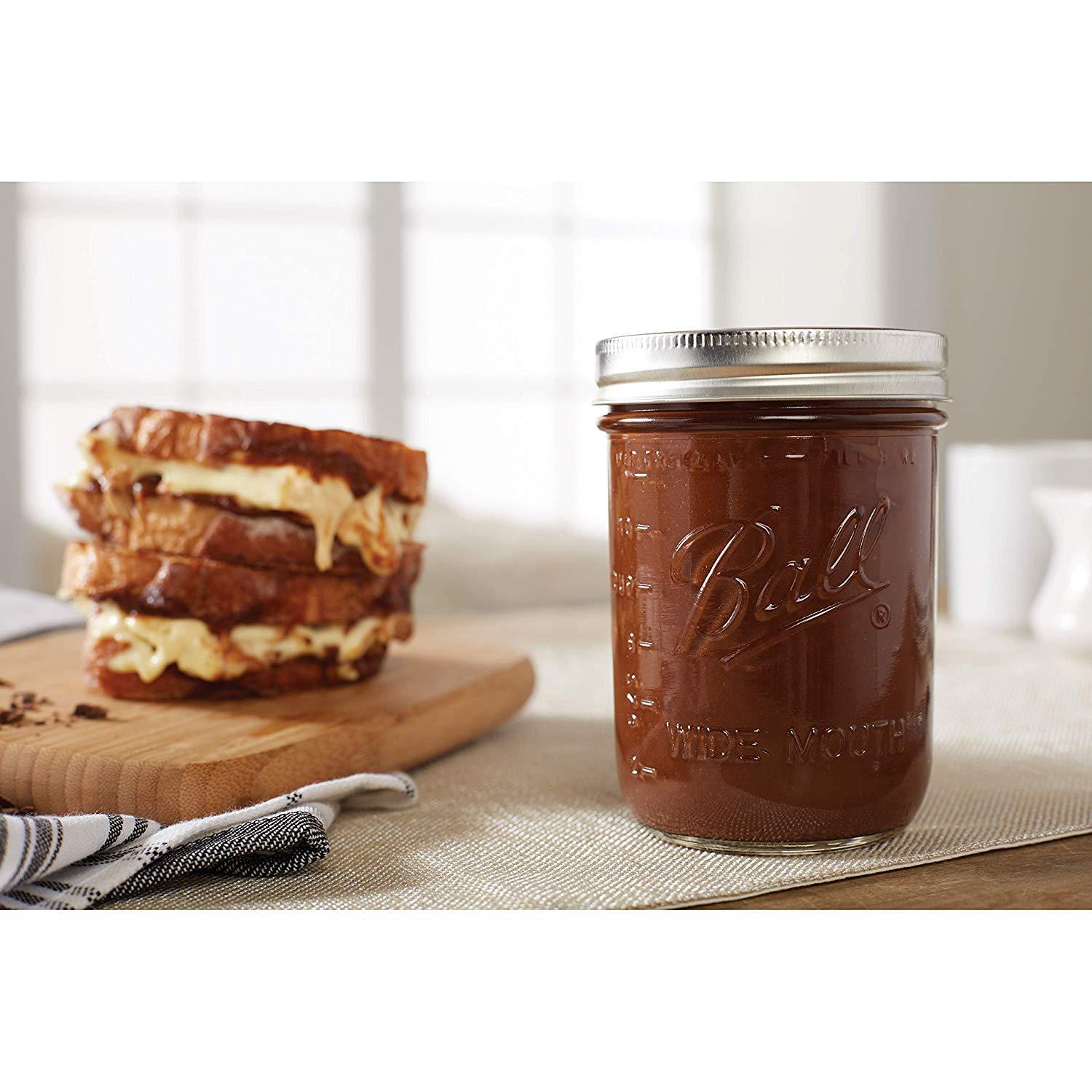 Wide Mouth Mason Jars 16 oz - (2 Pack)