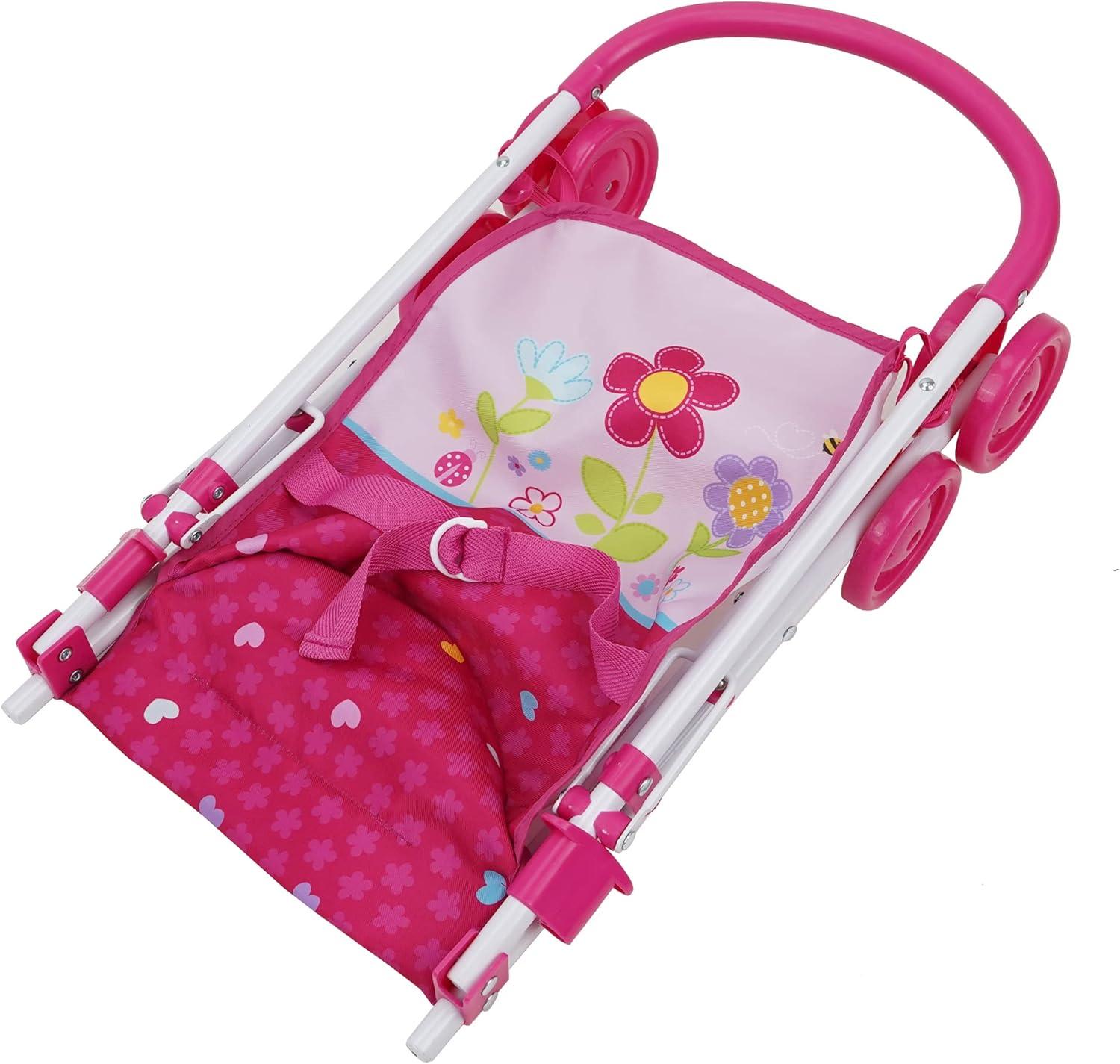 509: Garden Doll 3-in-1 Feed n Swing Combo Play Set - Kids Pretend Play, Converts to Highchair, Swing, & Carrier, Ages 3+