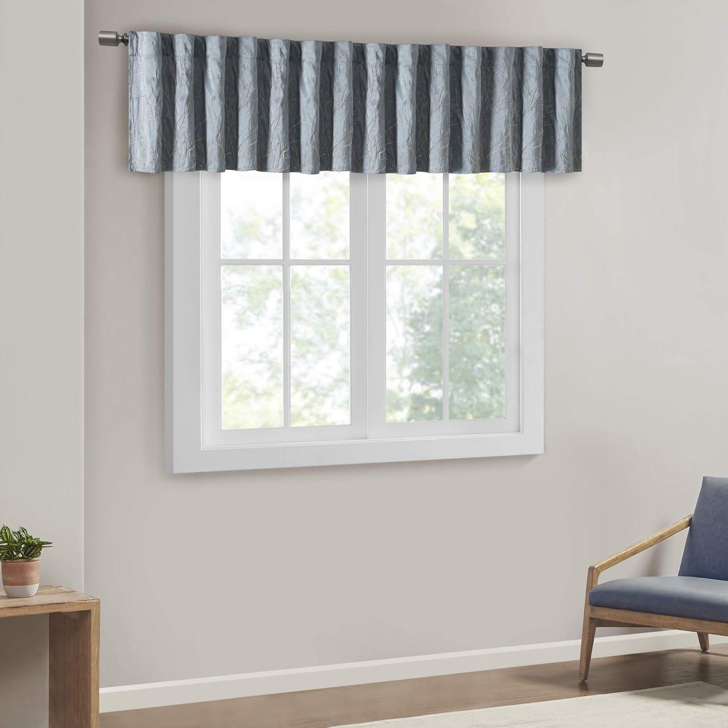 Andora Faux Silk Embroidered Window Valance