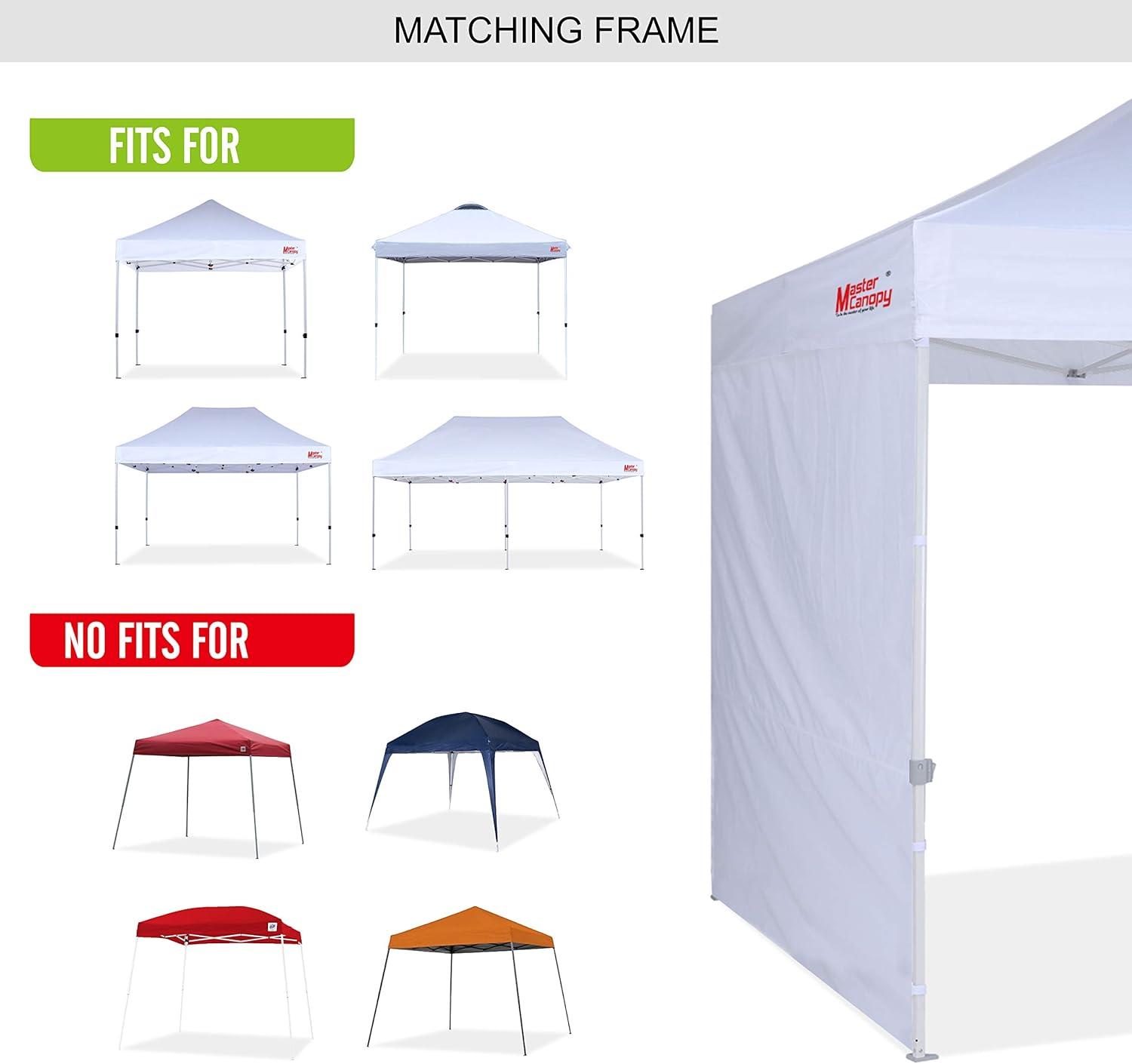 White 10x10 Pop-Up Canopy Sidewall Kit with Door