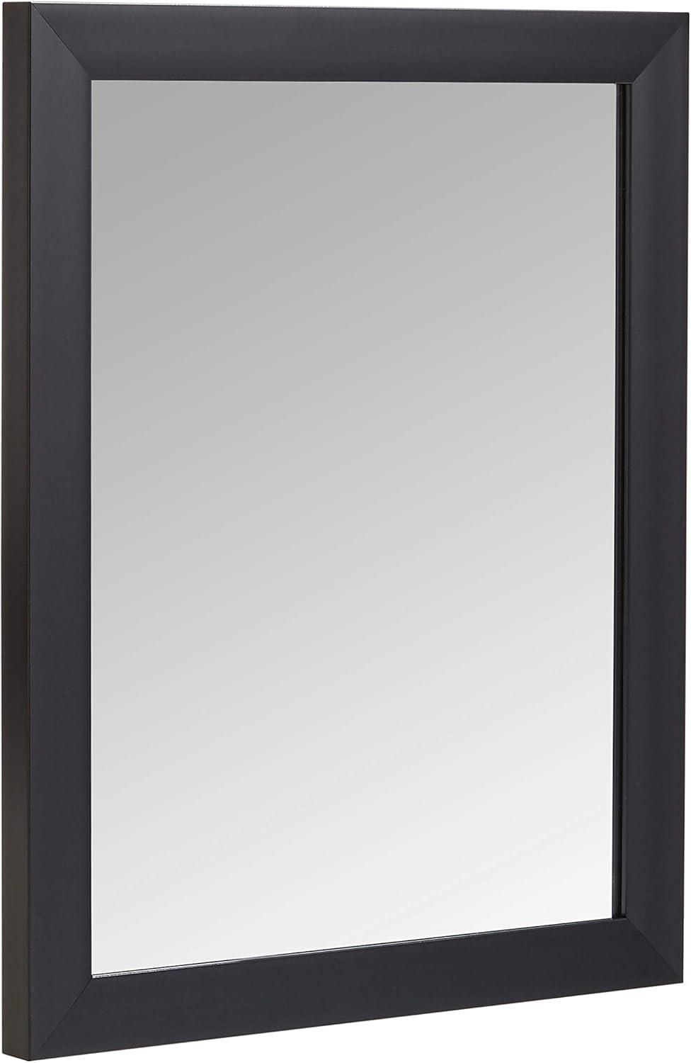 Black Rectangular Polystyrene Wall Mirror 16" x 20"