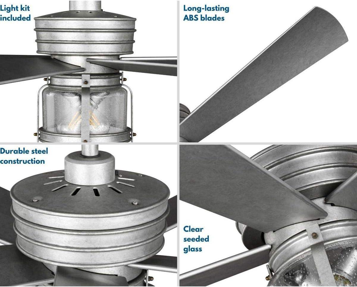 Progress Lighting Midvale 56 Midvale 56" Indoor Ceiling Fan - Galvanized Finish