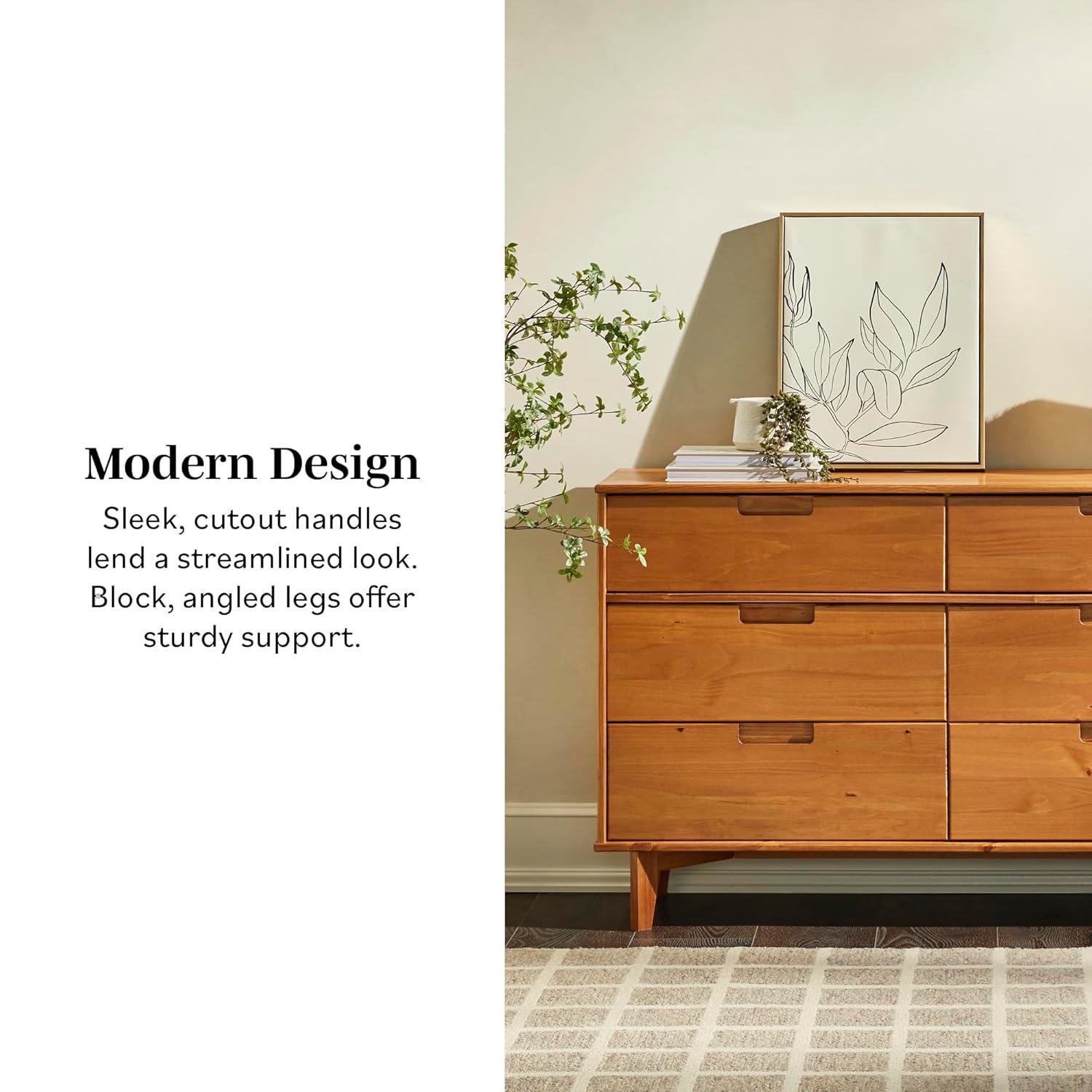 Yarber 6 Drawer Solid Wood Double Dresser