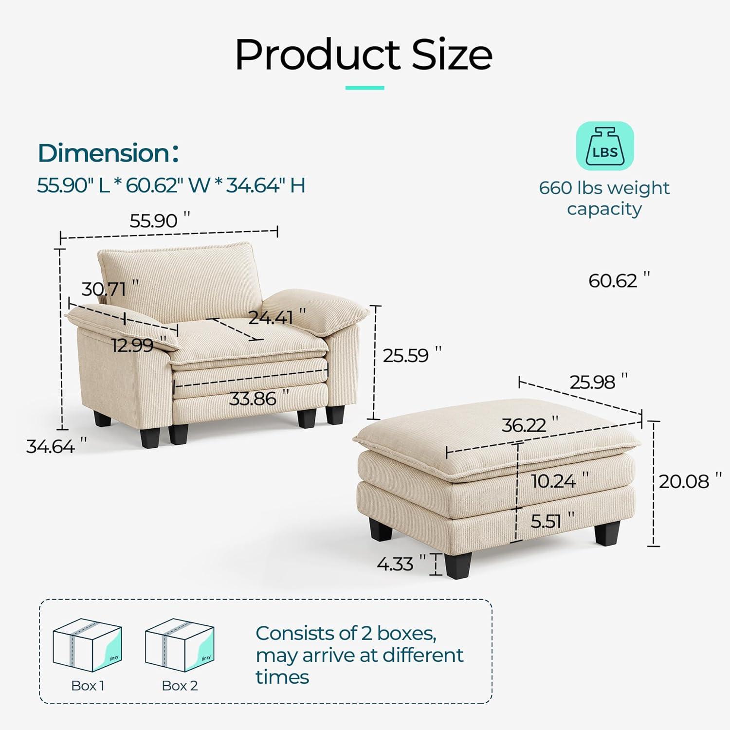 LINSY HOME Oversized Modular Cloud Sectional Sofa, RUBIK III 7 Seat Storage Couches and Sofas, Sectional Couches for Living Room with Reversible Chaises, Light Gray