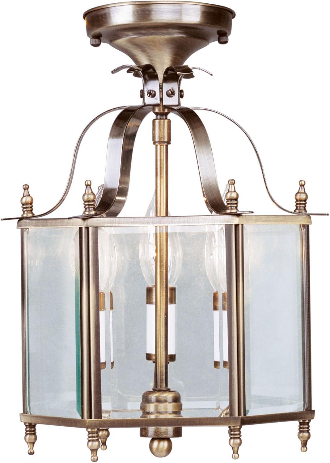 Livex Lighting Livingston 3 - Light Pendant in  Antique Brass