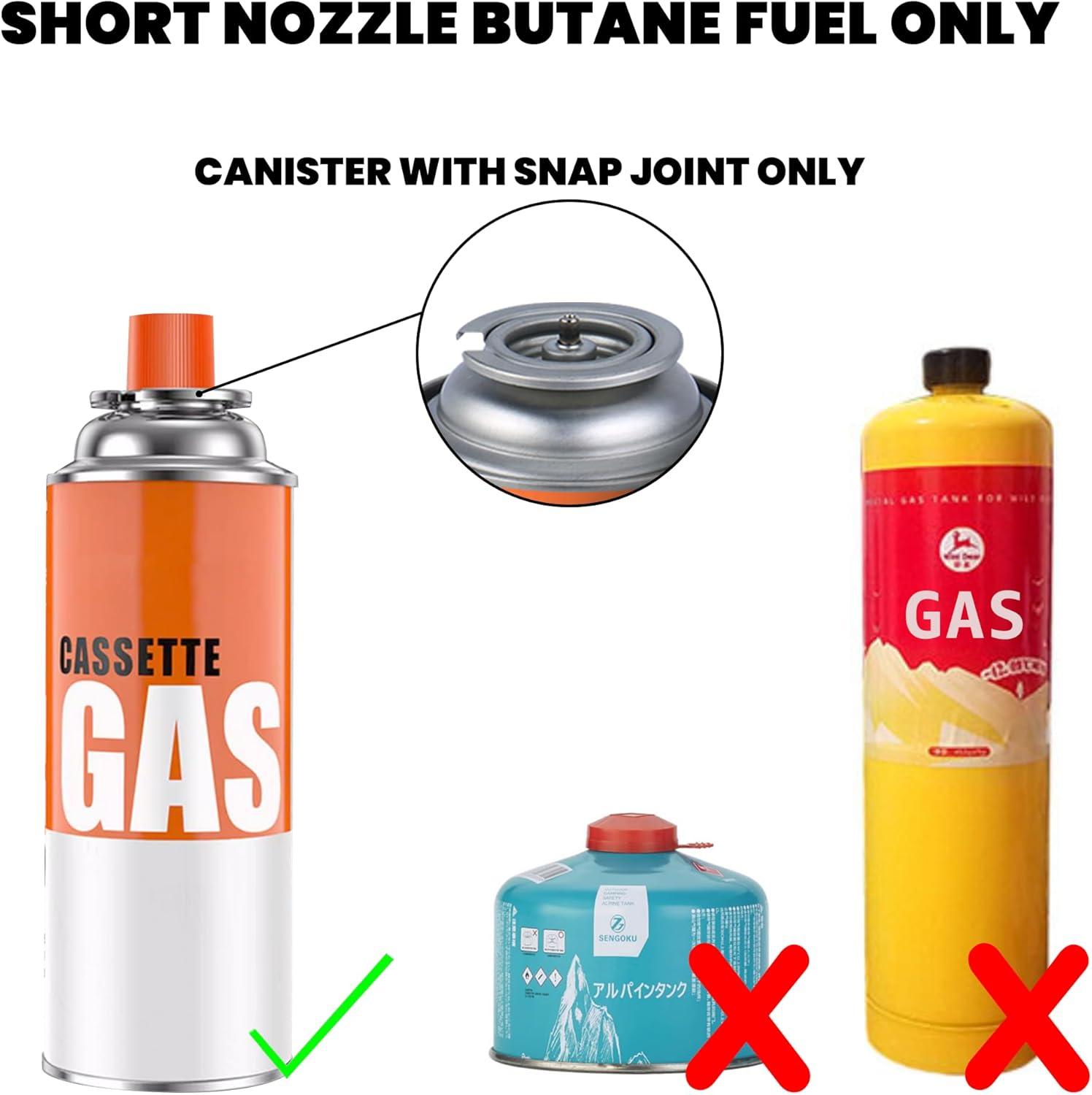 Versatile Butane Torch Kitchen Blow Lighter, With Adjustable Flame for Cooking, Creme Brulee, Sushi, Searing, Baking, BBQ - Professional Cooking Torch (Butane Gas Not Included)