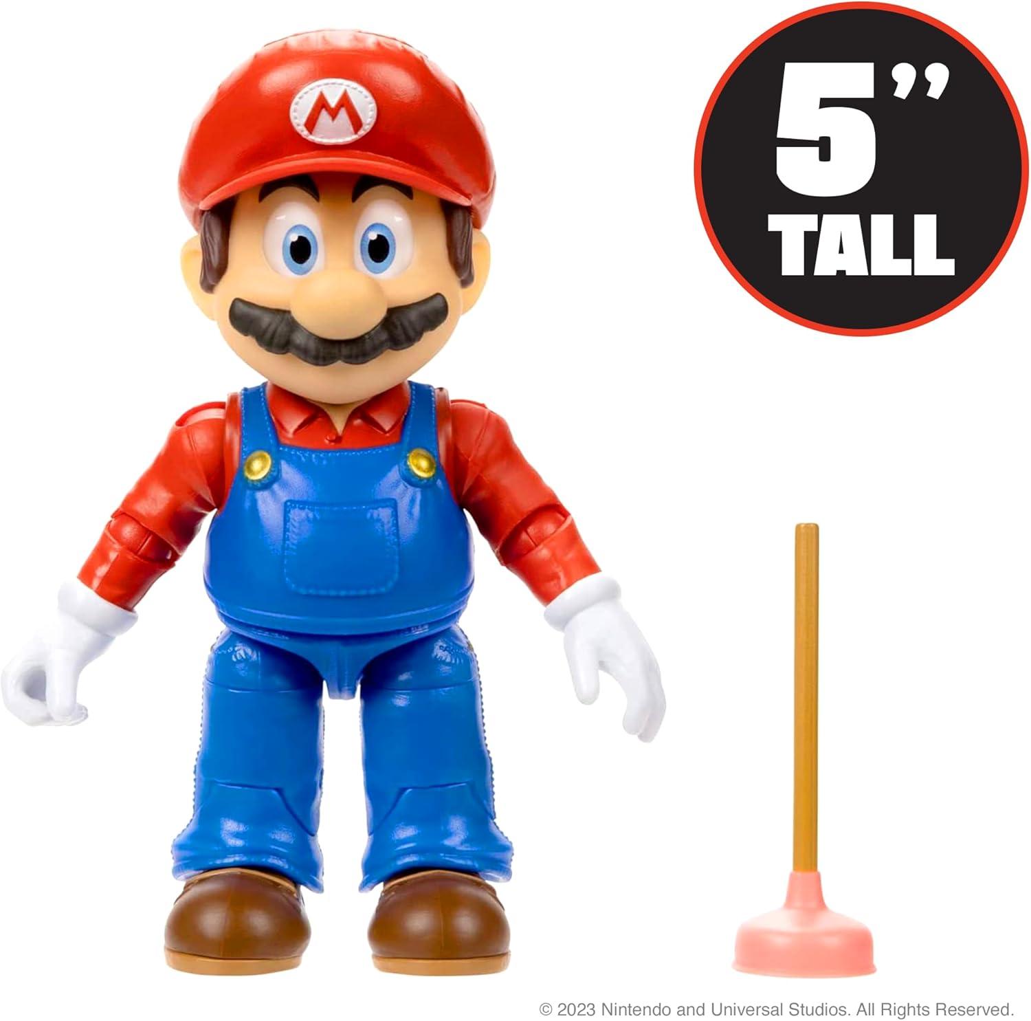 Super Mario Bros. 5-Inch Mario Action Figure with Plunger